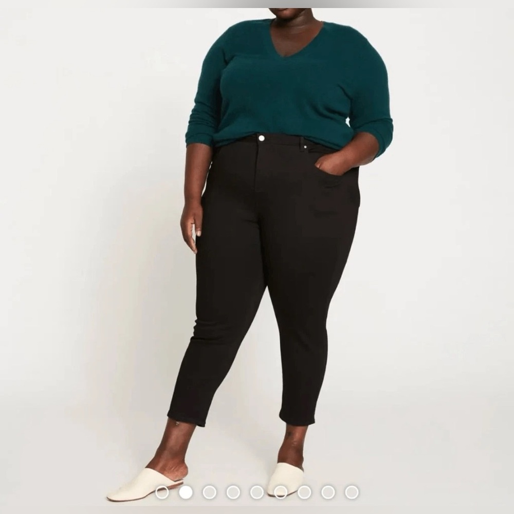 Universal Standard NWT black stretch midrise skinny seine sz 38, 31” waist
